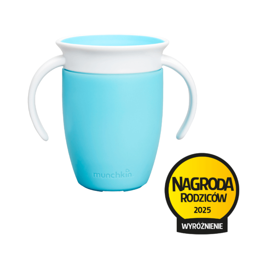 Kubek treningowy z uchwytami Miracle 360°, 207ml - niebieski / Munchkin