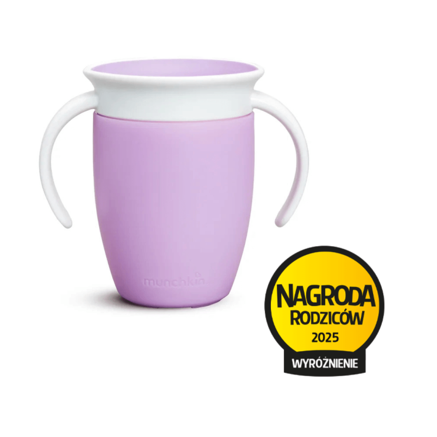 Kubek treningowy z uchwytami Miracle 360°, 207ml - fioletowy / Munchkin
