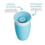 Kubek Miracle 360°, 296ml - niebieski / Munchkin
