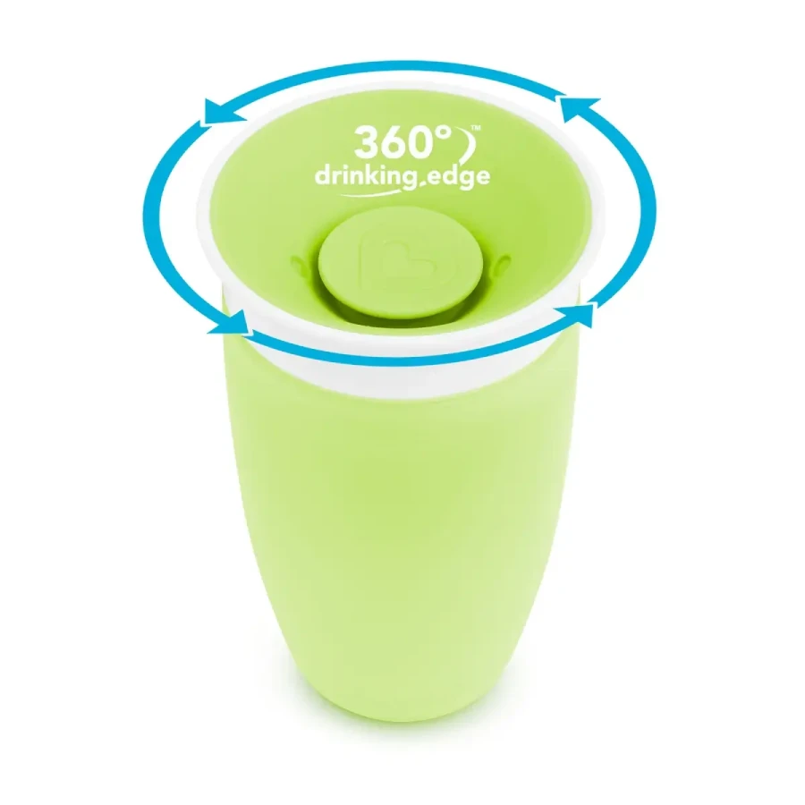 Kubek Miracle 360°, 296ml - zielony / Munchkin