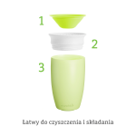 Kubek Miracle 360°, 296ml - zielony / Munchkin