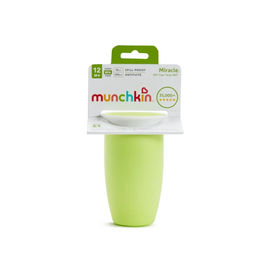 Kubek Miracle 360°, 296ml - zielony / Munchkin
