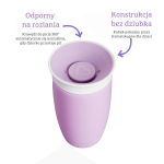 Kubek Miracle 360°, 296ml - fioletowy / Munchkin