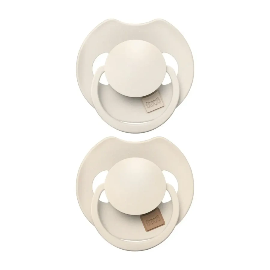 Smoczek silikonowy dynamiczny LOVI Prime, 2szt. - Coconut, Ivory / Lovi