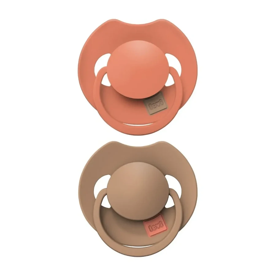 Smoczek silikonowy dynamiczny LOVI Prime, 2szt. - Granola, Orange / Lovi