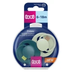 Smoczek silikonowy dynamiczny LOVI Prime, 2szt. - Pistachio, Green / Lovi