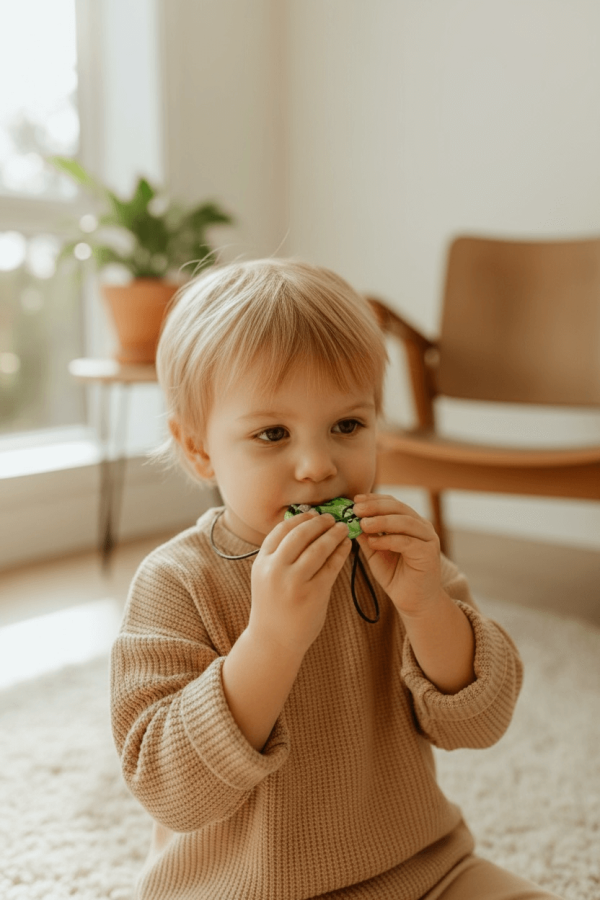 Gryzak terapeutyczny, antystresowy naszyjnik - Leśny Wąż / Jellystone