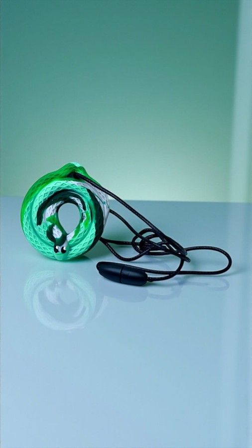 Gryzak terapeutyczny, antystresowy naszyjnik - Leśny Wąż / Jellystone