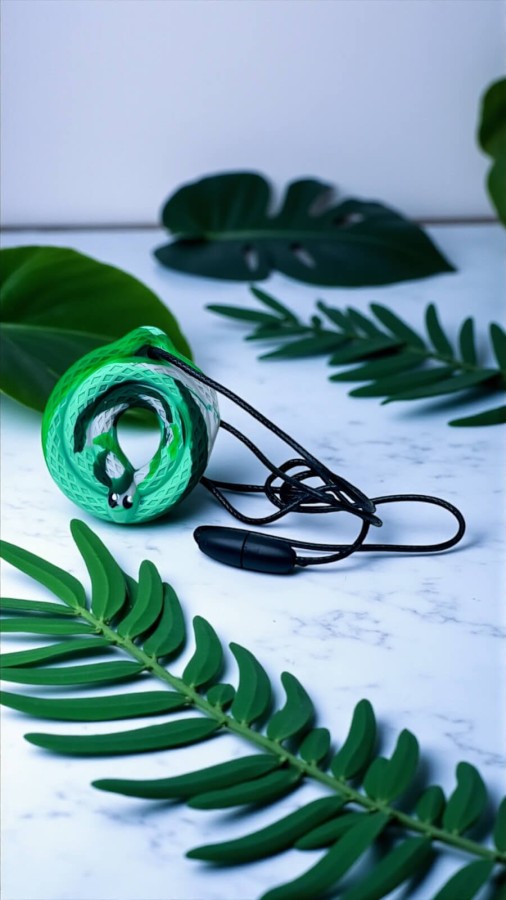 Gryzak terapeutyczny, antystresowy naszyjnik - Leśny Wąż / Jellystone