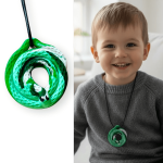 Gryzak terapeutyczny, antystresowy naszyjnik - Leśny Wąż / Jellystone