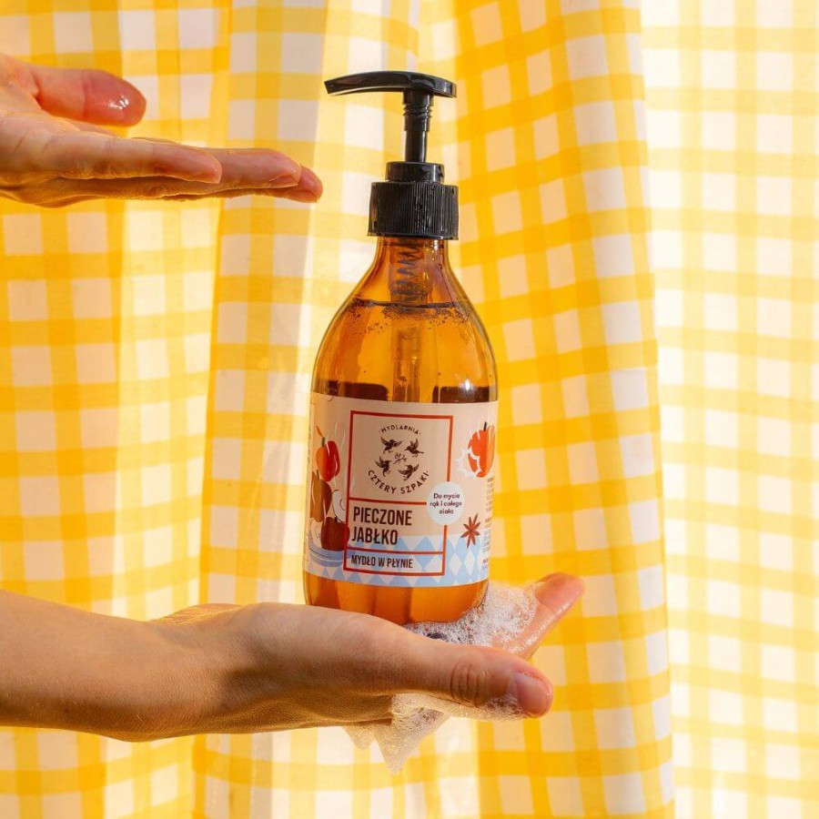 Pieczone Jabłko - naturalne mydło w płynie, 300 ml / Mydlarnia Cztery Szpaki