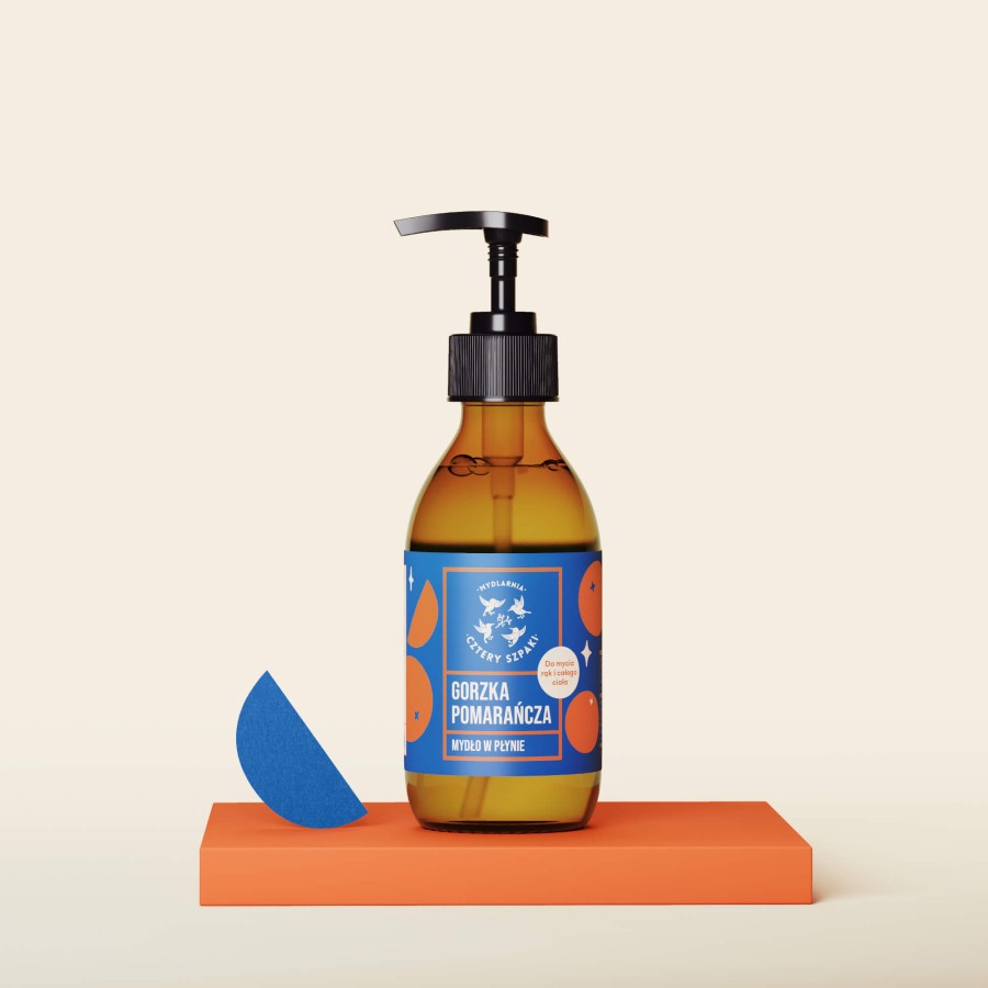 Gorzka Pomarańcza - naturalne mydło w płynie, 300 ml / Mydlarnia Cztery Szpaki