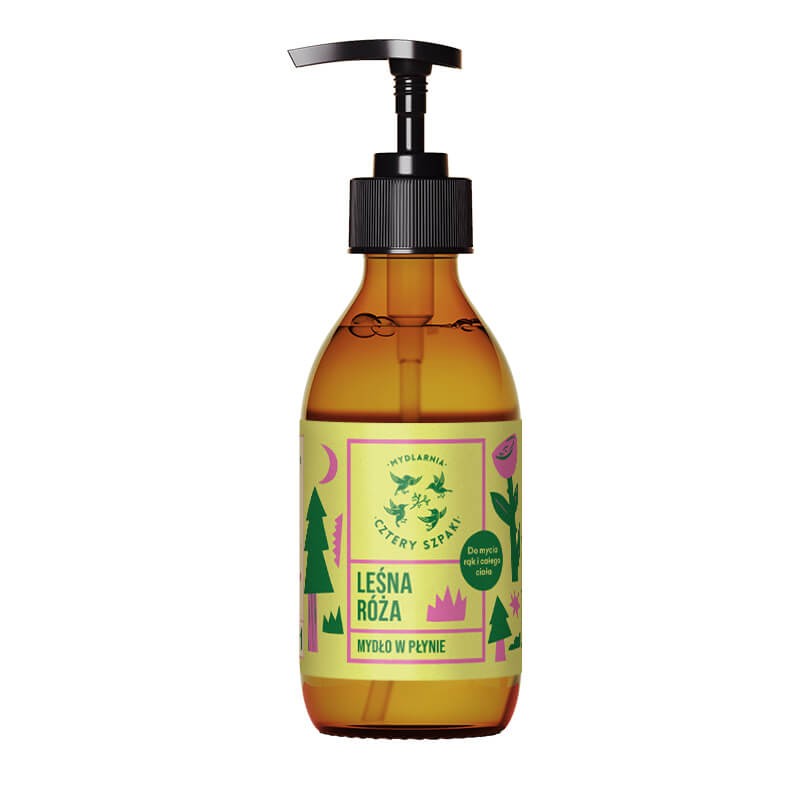 Leśna Róża - naturalne mydło w płynie, 300 ml / Mydlarnia Cztery Szpaki