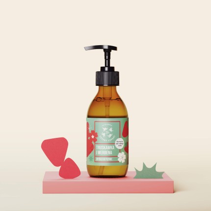Truskawka i Werbena - naturalne mydło w płynie, 300 ml / Mydlarnia Cztery Szpaki