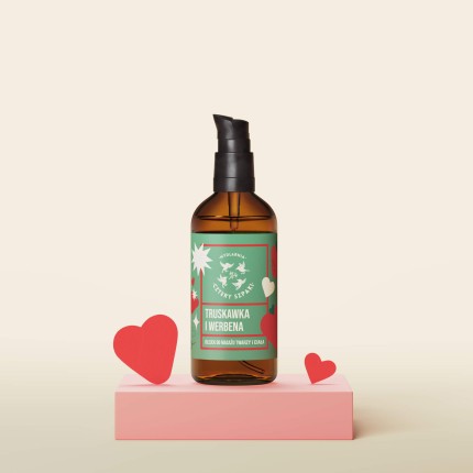 Truskawka i Werbena - olejek do masażu ciała i twarzy / Mydlarnia Cztery Szpaki