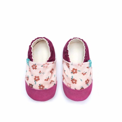 Kapcie do domu, żłobka, przedszkola - PINK CORNFLOWERS / TITOT