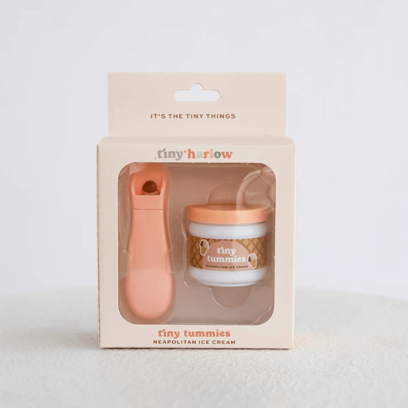 Zestaw Tiny Tummies Słoiczek i Łyżeczka, Lody Włoskie / Tiny Harlow