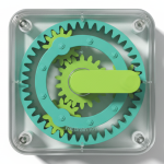 Sensoryczny Kwadrat. PlayTab. Koła Zębate / Fat Brain Toys