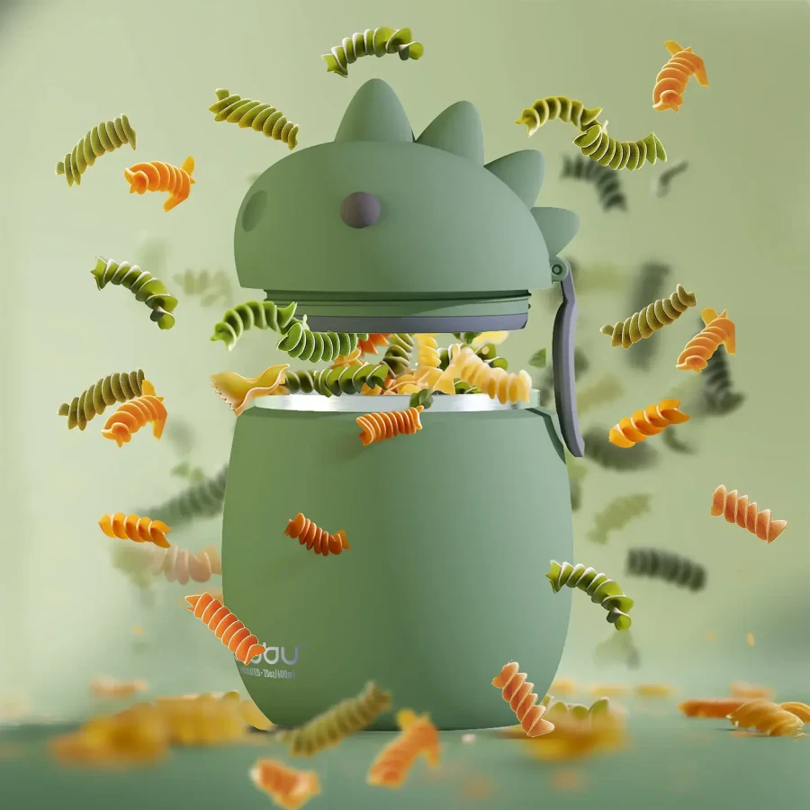 Termos na jedzenie Bestie, 600 ml - Dinozaur / Asobu