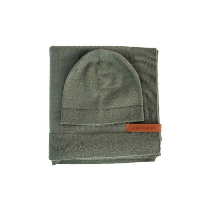 Zestaw merino Cozy - oliwkowy / Yarnami