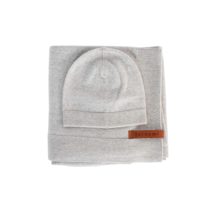 Zestaw merino Cozy - beżowo-szary / Yarnami