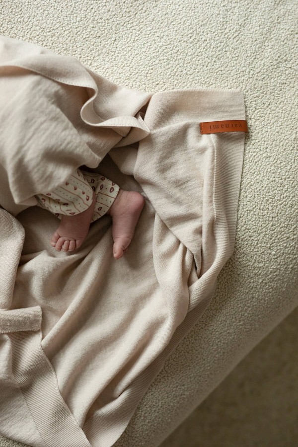 Kocyk Merino Cozy - piaskowy / Yarnami