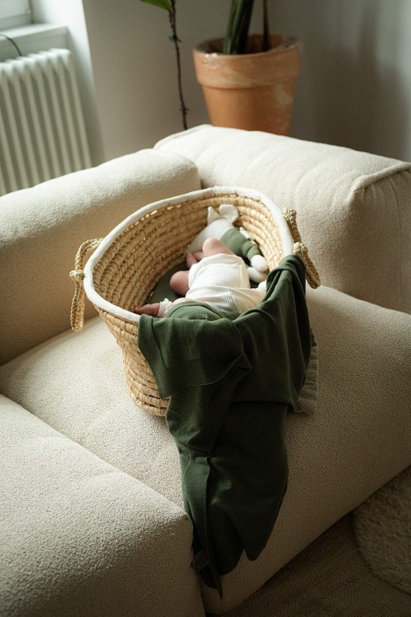 Kocyk Merino Cozy - oliwkowy / Yarnami