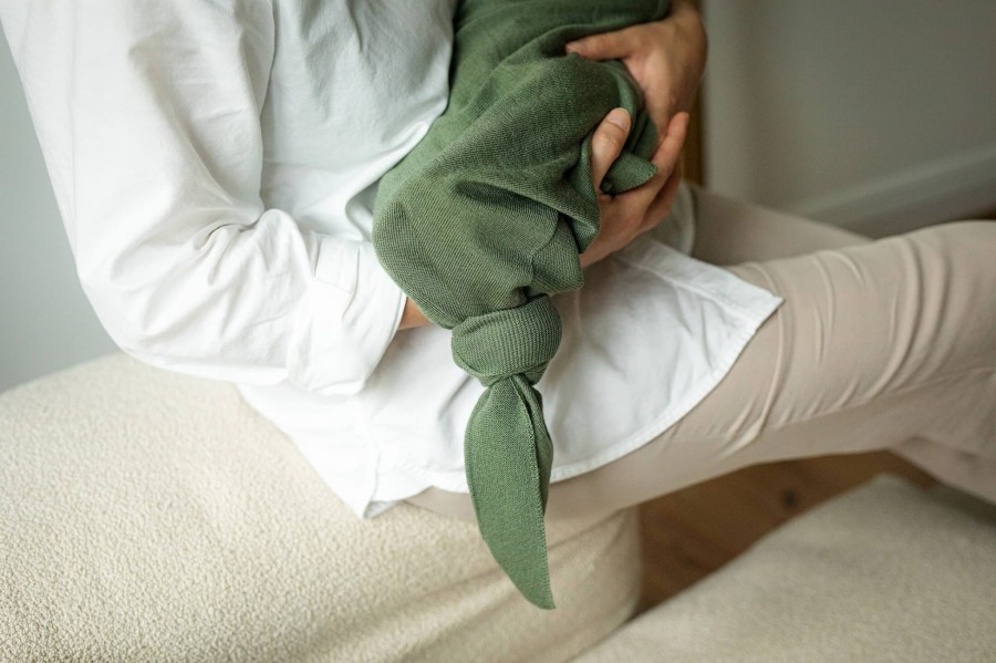 Kocyk Merino Cozy - oliwkowy / Yarnami