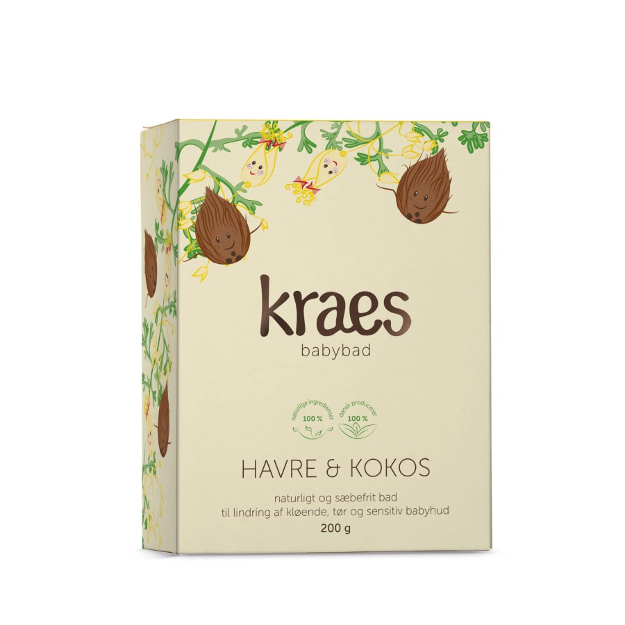 Naturalny proszek do kąpieli Owies & Kokos, 200g / Kraes