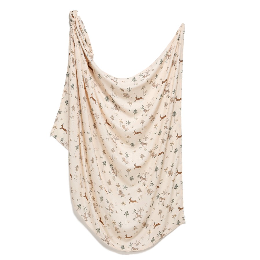 Bambusowy otulacz muślin 115 x 140 cm LITTLE SAVANNAH La Millou x Dobreliski