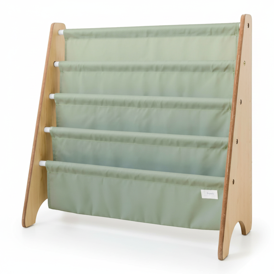 Stojak na Książki Recycled Solid Green / 3 Sprouts