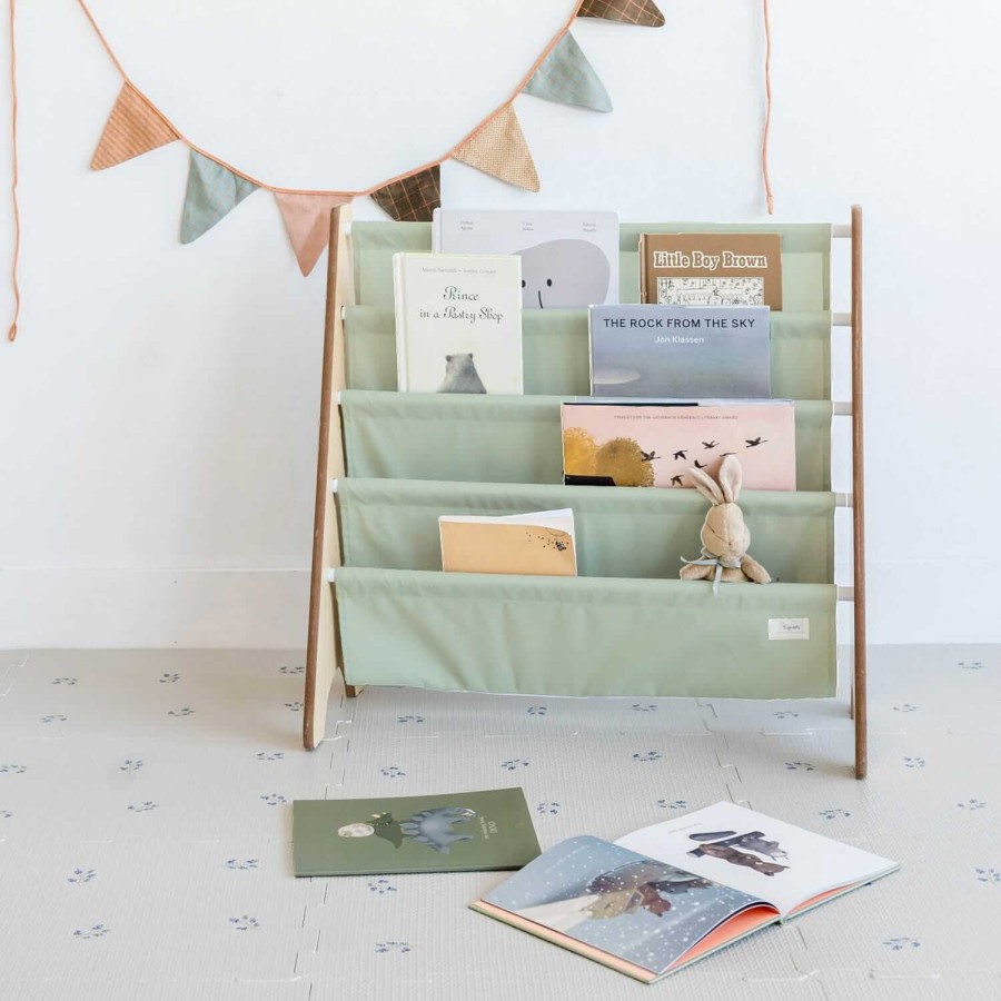 Stojak na Książki Recycled Solid Green / 3 Sprouts