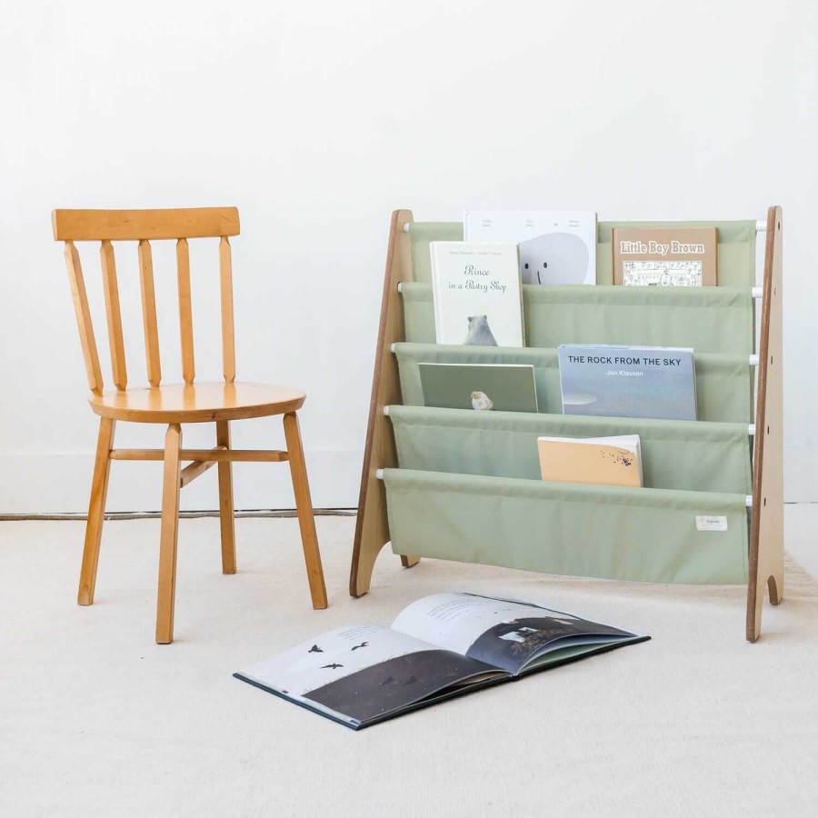 Stojak na Książki Recycled Solid Green / 3 Sprouts