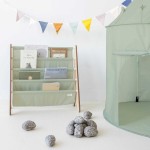 Stojak na Książki Recycled Solid Green / 3 Sprouts