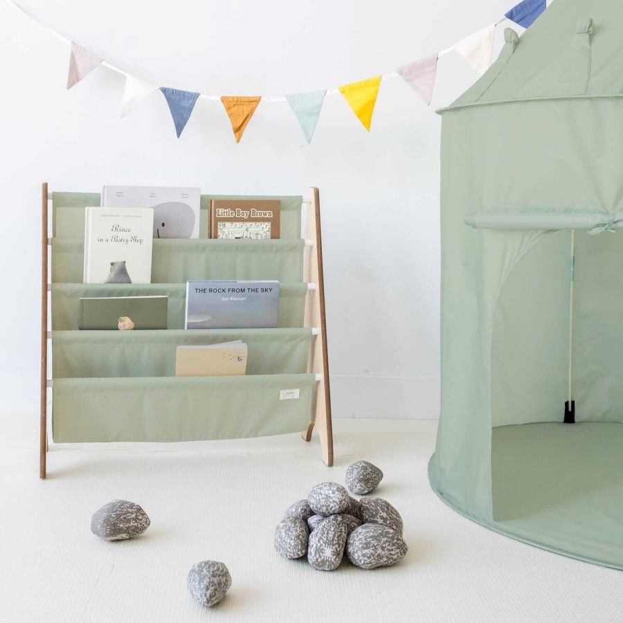 Stojak na Książki Recycled Solid Green / 3 Sprouts