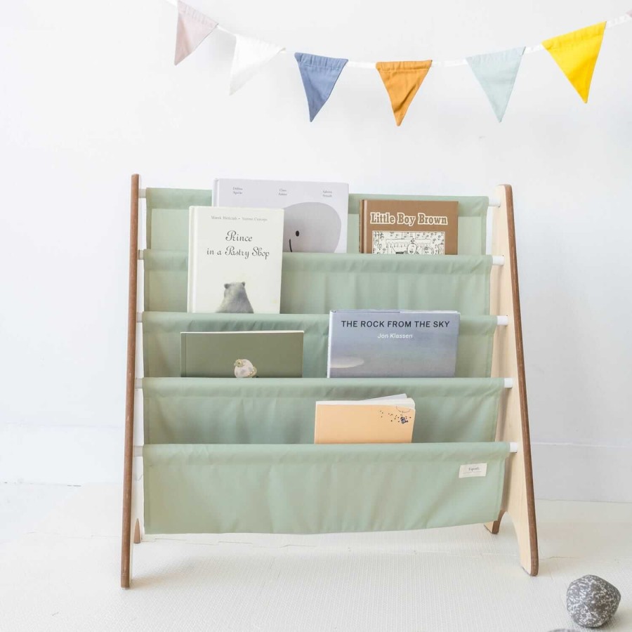 Stojak na Książki Recycled Solid Green / 3 Sprouts