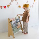 Stojak na Książki Recycled Solid Green / 3 Sprouts