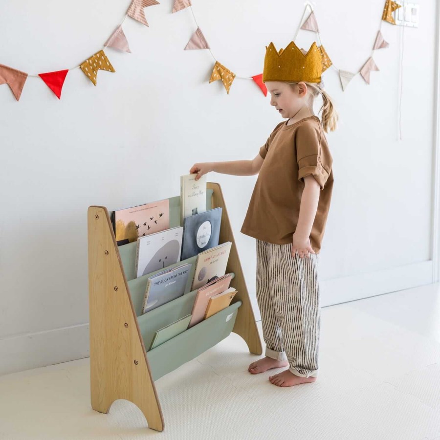 Stojak na Książki Recycled Solid Green / 3 Sprouts