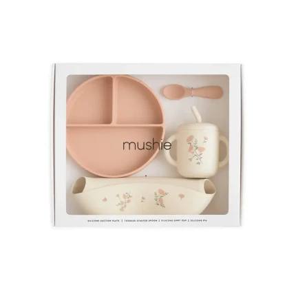 Zestaw obiadowy - Pink Flowers / Mushie