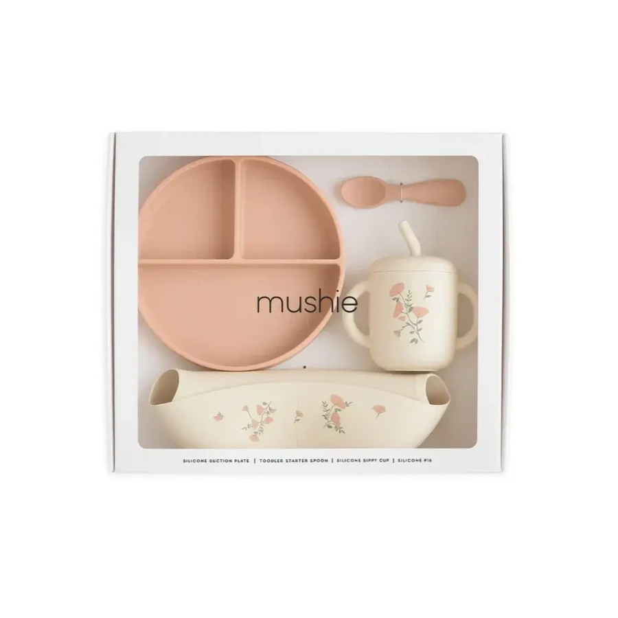 Zestaw obiadowy - Pink Flowers / Mushie