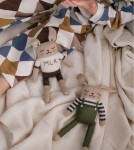 Dziergany królik z wełny alpaki - olive overalls / Main Sauvage