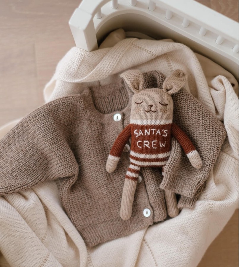 Dziergany królik z wełny alpaki - Santa's Crew / Main Sauvage