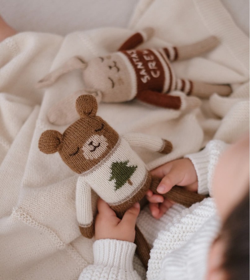 Dziergany miś z wełny alpaki - Christmas sweater / Main Sauvage