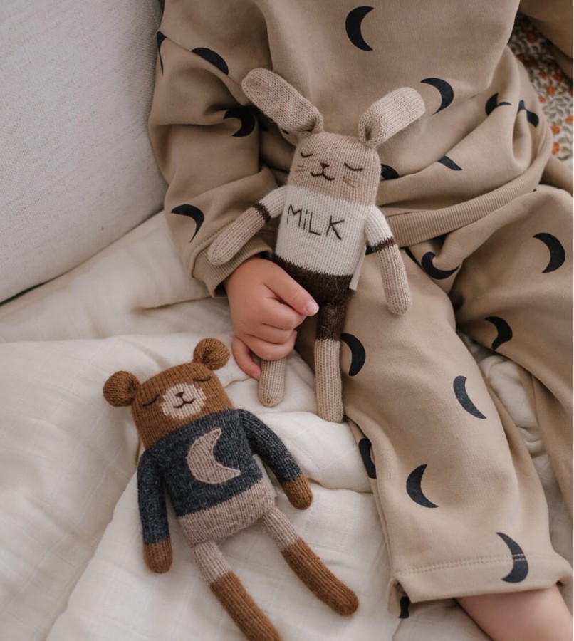 Dziergany miś z wełny alpaki - Midnight / Main Sauvage