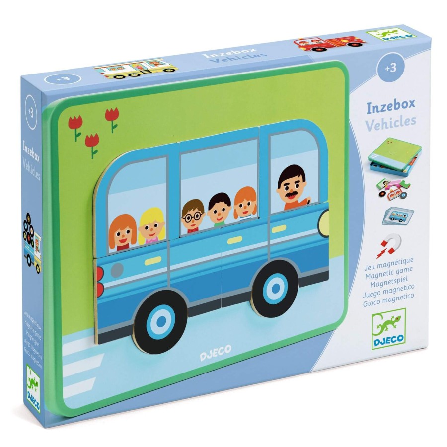 Magnetyczne puzzle Inzebox POJAZDY / Djeco