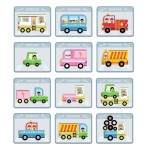 Magnetyczne puzzle Inzebox POJAZDY / Djeco