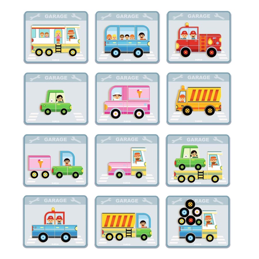 Magnetyczne puzzle Inzebox POJAZDY / Djeco