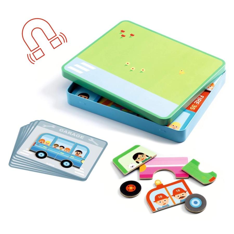Magnetyczne puzzle Inzebox POJAZDY / Djeco
