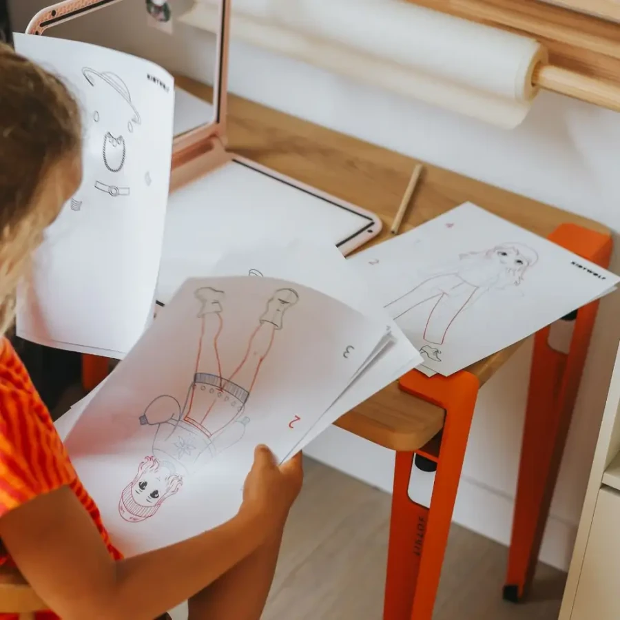 Podświetlany tablet do nauki pisania i rysowania KIDYDRAW-PRO - rózowy / Kidywolf