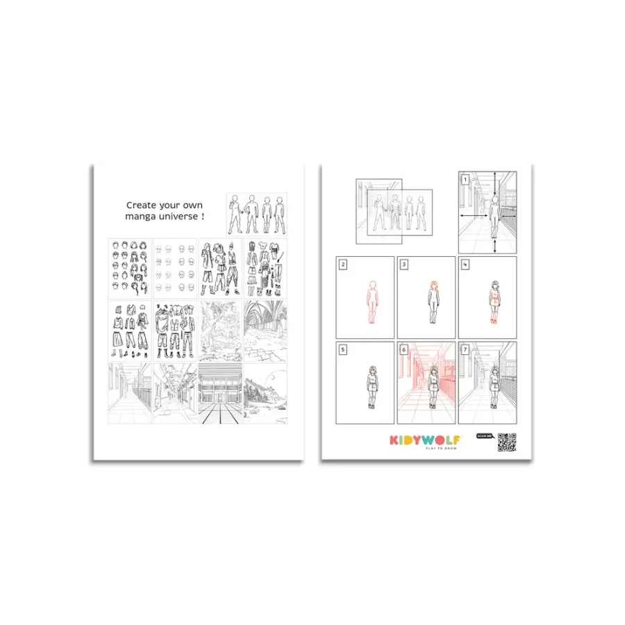 Podświetlany tablet do nauki pisania i rysowania K-DRAW-PRO - niebieski / Kidywolf